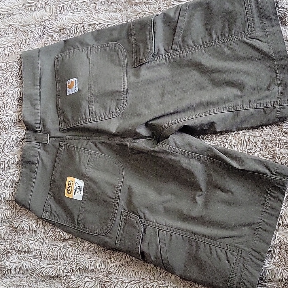 NWT- Carhartt Men's Cargo Shorts - Olive Green Sz 30 - Picture 4 of 4